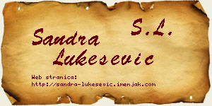 Sandra Lukešević vizit kartica